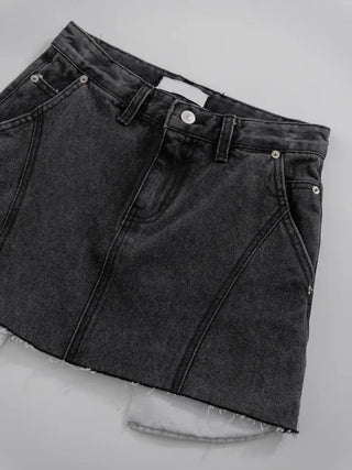 Mirabelle Inner Pocket Denim Mini Skirt