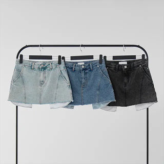 Mirabelle Inner Pocket Denim Mini Skirt