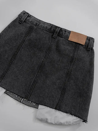 Mirabelle Inner Pocket Denim Mini Skirt