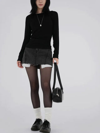 Mirabelle Inner Pocket Denim Mini Skirt