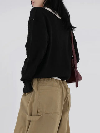 Raon Deep V-Neck Knit