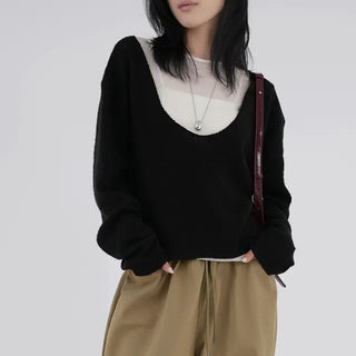 Raon Deep V-Neck Knit