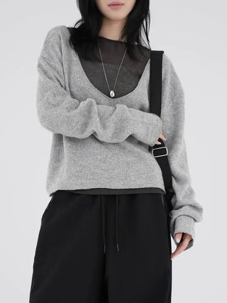 Raon Deep V-Neck Knit