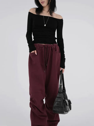 Ohi Off-shoulder Shirred Tee