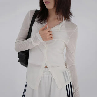 Senni Soft See-through Daily Summer/Autumn Transitional Cardigan