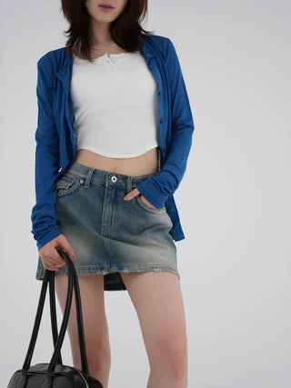 Senni Soft See-through Daily Summer/Autumn Transitional Cardigan