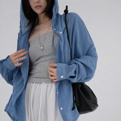 Hado check hoodie