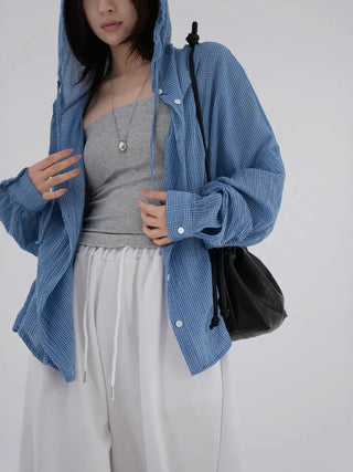 Hado check hoodie