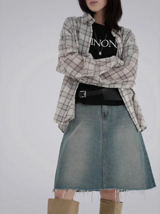 Pokin Loose Fit Check Shirt
