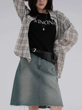 Pokin Loose Fit Check Shirt