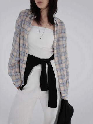 Pokin Loose Fit Check Shirt