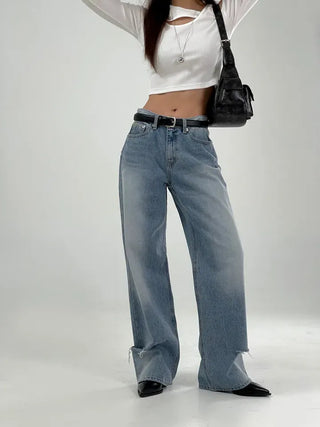 Silly Shoulder Cut Cropped Long Sleeve
