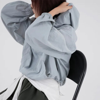 Nona Crop Hooded Windbreaker