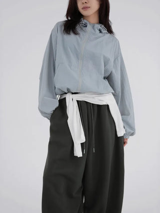 Nona Crop Hooded Windbreaker