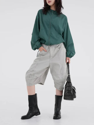 Nona Crop Hooded Windbreaker