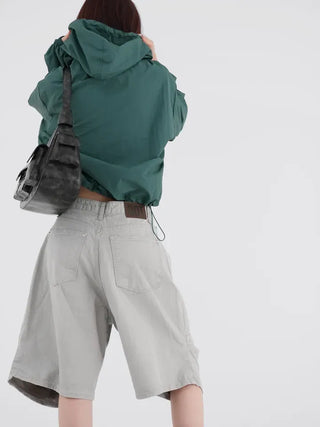 Nona Crop Hooded Windbreaker
