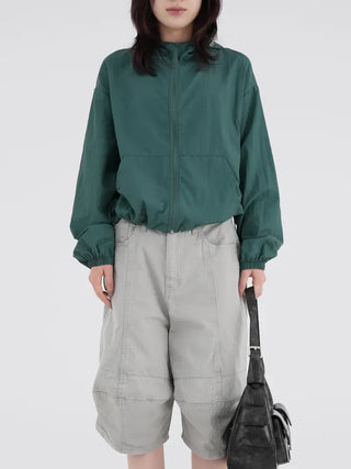 Nona Crop Hooded Windbreaker