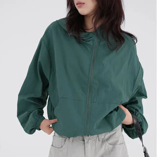 Nona Crop Hooded Windbreaker