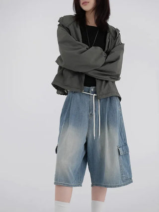 Nona Crop Hooded Windbreaker