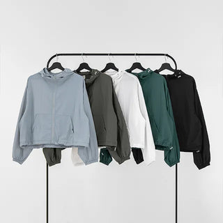 Nona Crop Hooded Windbreaker