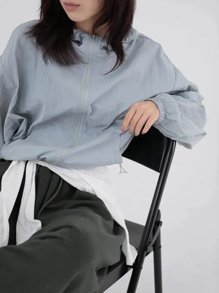 Nona Crop Hooded Windbreaker