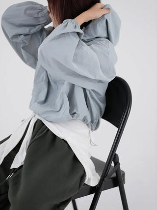 Nona Crop Hooded Windbreaker