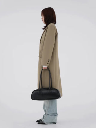 Balming back slit long coat