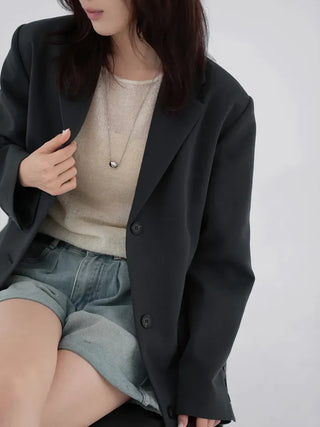 Balming back slit long coat