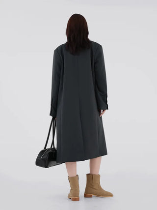 Balming back slit long coat
