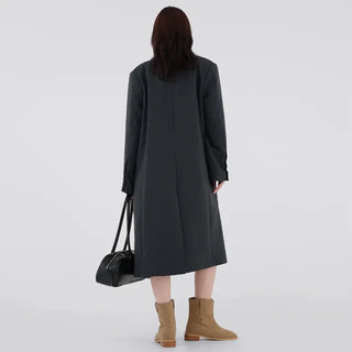 Balming back slit long coat