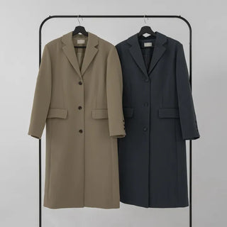 Balming back slit long coat