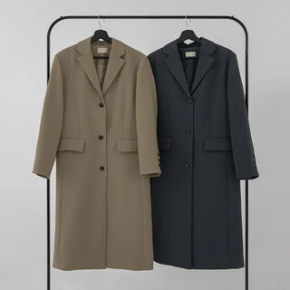 Balming back slit long coat