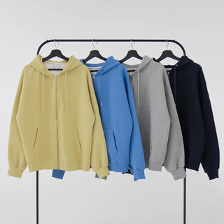 Leeho Two-Way Oversized Zip-Up Hoodie
