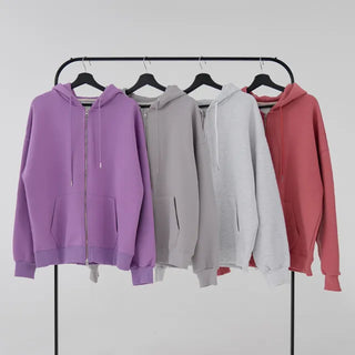 Leeho Two-Way Oversized Zip-Up Hoodie