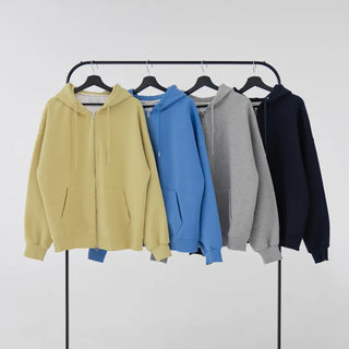 Leeho Two-Way Oversized Zip-Up Hoodie