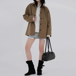 Gia Suede Half Coat