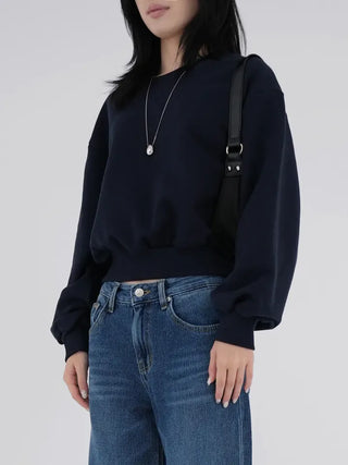 Lure Balloon Fit Basic Crop Sweatshirt