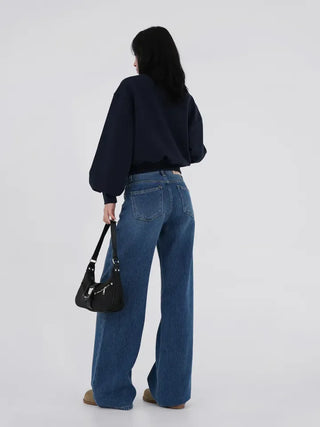Lure Balloon Fit Basic Crop Sweatshirt