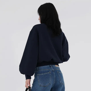 Lure Balloon Fit Basic Crop Sweatshirt