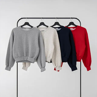 Lure Balloon Fit Basic Crop Sweatshirt