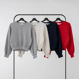 Lure Balloon Fit Basic Crop Sweatshirt