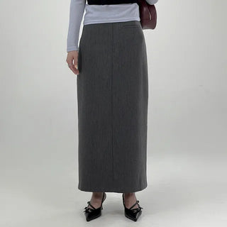 Hor One-Pocket Slit Long Skirt