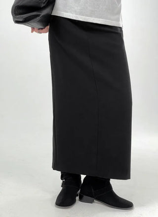 Hor One-Pocket Slit Long Skirt
