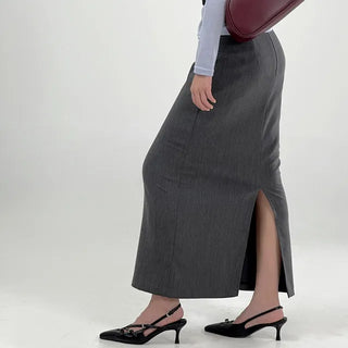 Hor One-Pocket Slit Long Skirt