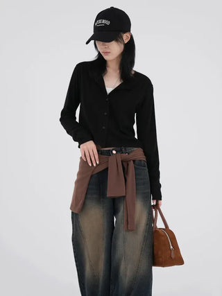 Miren Balloon Fit Washed Cut Denim