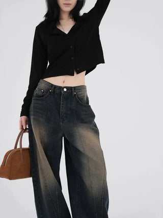 Miren Balloon Fit Washed Cut Denim