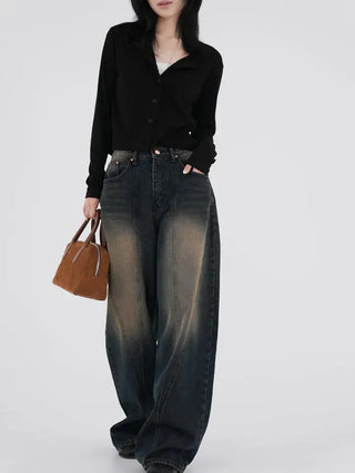 Miren Balloon Fit Washed Cut Denim