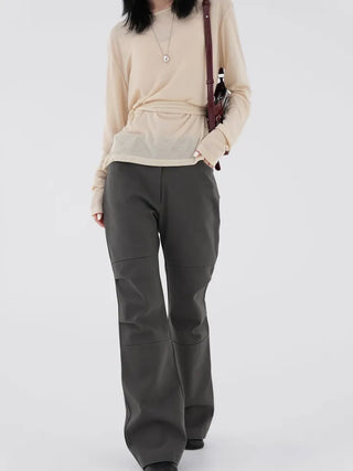 Porcelain slit wrap shirt