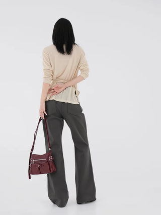 Porcelain slit wrap shirt
