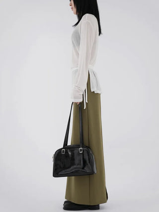 Porcelain slit wrap shirt